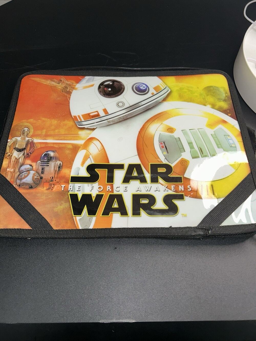 Star Wars Orange Travel Lap Desk Fun On The Go Two Zip Pouch Gift
